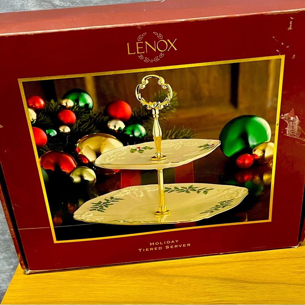 LENOX Rare Holiday TIERED SERVER!